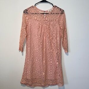 Monteau Pink Lace Dress
